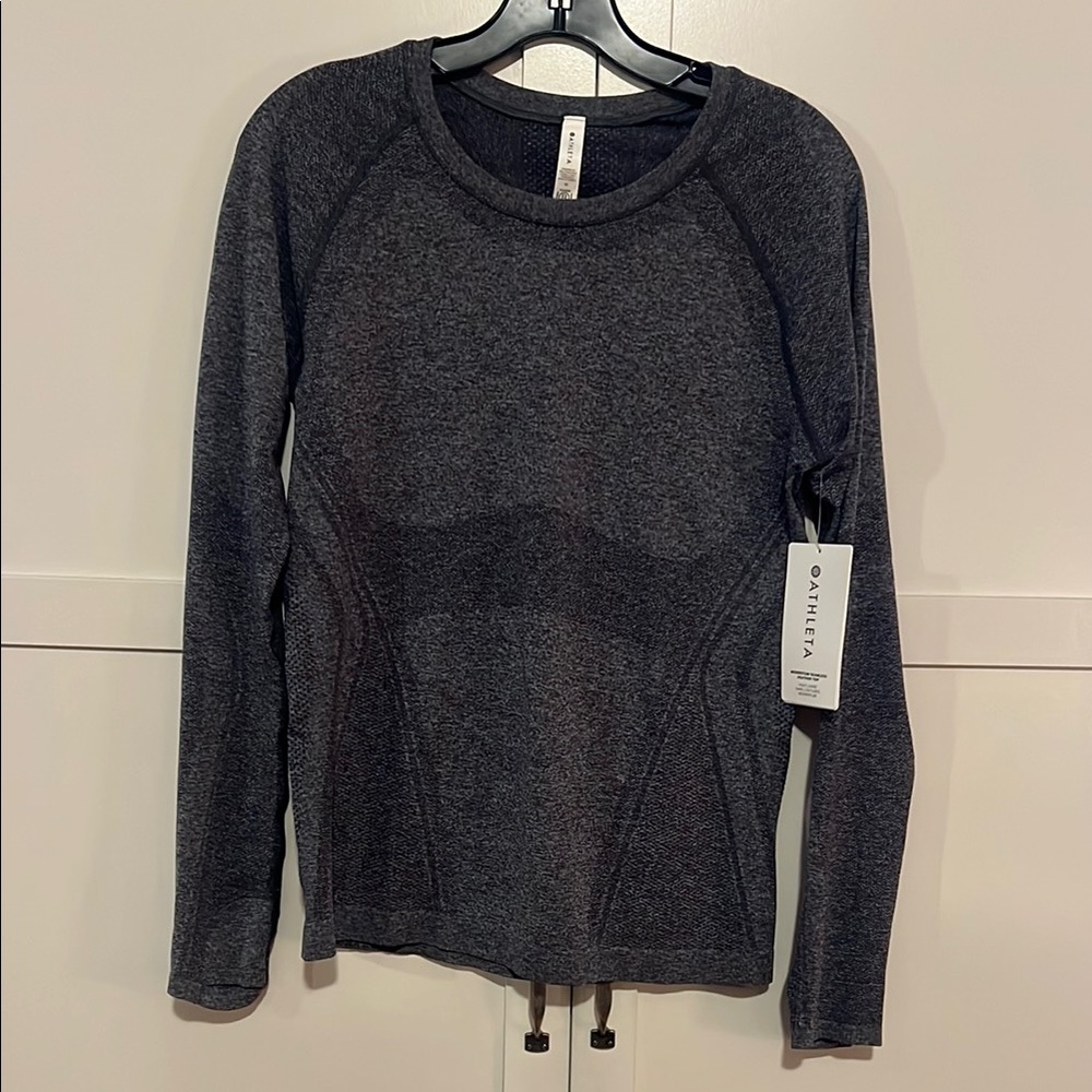 Athleta Momentum Seamless Top - Heather Grey